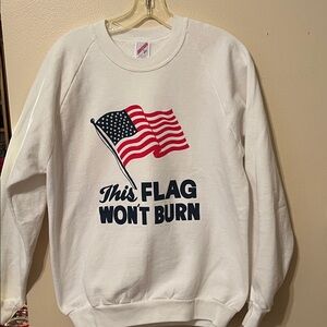 Jerzees Classic White Flag Sweatshirt L